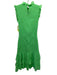 Cynthia Rowley Size 4 Light Green Viscose Smocked Ruffle Sleeveless Midi Dress Light Green / 4