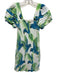 Farm Rio Size XS White & Multi Viscose Smocked Square Neck Dress White & Multi / XS