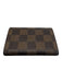 Louis Vuitton Brown Leather Snap Buttons Checkered Cardholder Wallets Brown