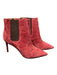 Jeffrey Campbell Shoe Size 7 Raspberry Suede Stiletto Stretch Panels Booties Raspberry / 7