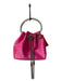 Sandra Roberts Hot pink Sateen Silver Hardware Chain Drawstring Mini Bag Hot pink / S