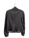 Coach Size M Black Sheep Leather Front Zip Snap Pockets Jacket Black / M