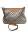 Louis Vuitton White & Blue Print Coated Canvas Damier Azur Leather Straps Bag White & Blue Print