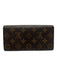 Louis Vuitton Brown Print Coated Canvas Monogram Snap Continental Wallets Brown Print