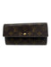 Louis Vuitton Brown Print Coated Canvas Monogram Snap Continental Wallets Brown Print