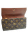 Louis Vuitton Brown Print Coated Canvas Monogram Snap Continental Wallets Brown Print