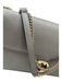 Gucci Gray Leather Pebbled Gold Hardware Flap Chain Bag Gray / Medium