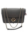 Gucci Gray Leather Pebbled Gold Hardware Flap Chain Bag Gray / Medium