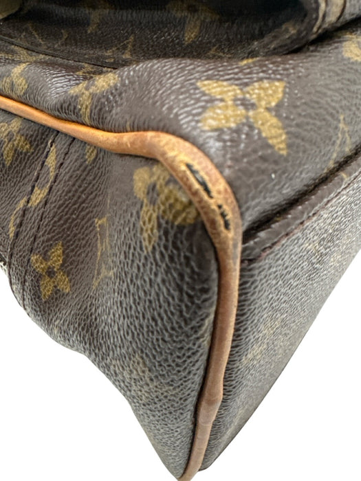 Louis Vuitton Brown Print Coated Canvas Monogram GHW Pockets Bag Brown Print