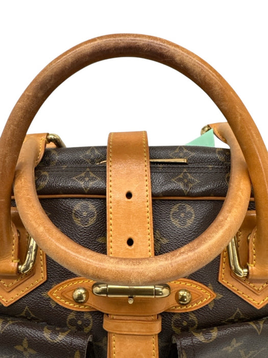 Louis Vuitton Brown Print Coated Canvas Monogram GHW Pockets Bag Brown Print