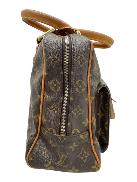Louis Vuitton Brown Print Coated Canvas Monogram GHW Pockets Bag Brown Print