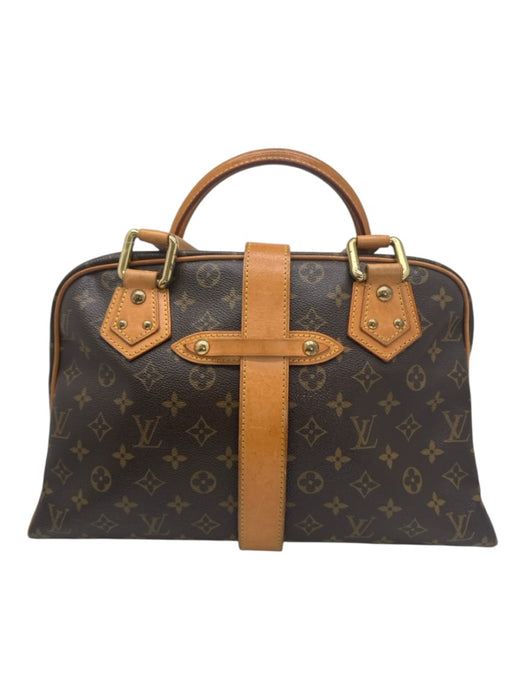 Louis Vuitton Brown Print Coated Canvas Monogram GHW Pockets Bag Brown Print