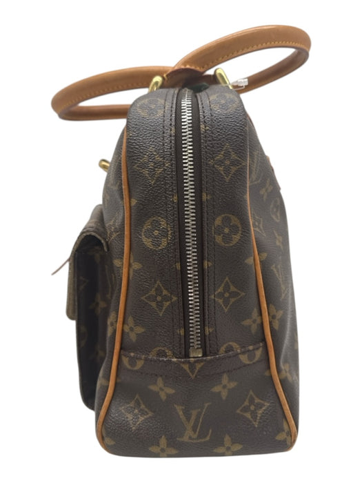 Louis Vuitton Brown Print Coated Canvas Monogram GHW Pockets Bag Brown Print