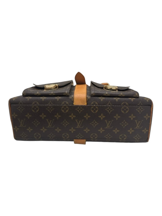 Louis Vuitton Brown Print Coated Canvas Monogram GHW Pockets Bag Brown Print