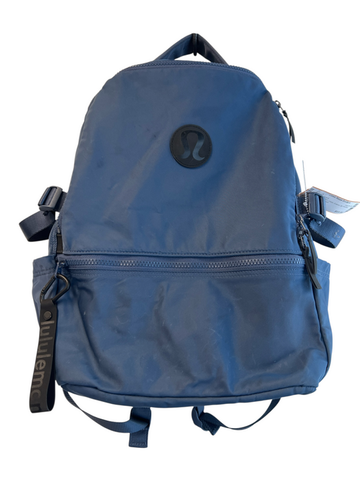 Lululemon Blue Nylon Large Exterior Zip Pocket Backpack Blue