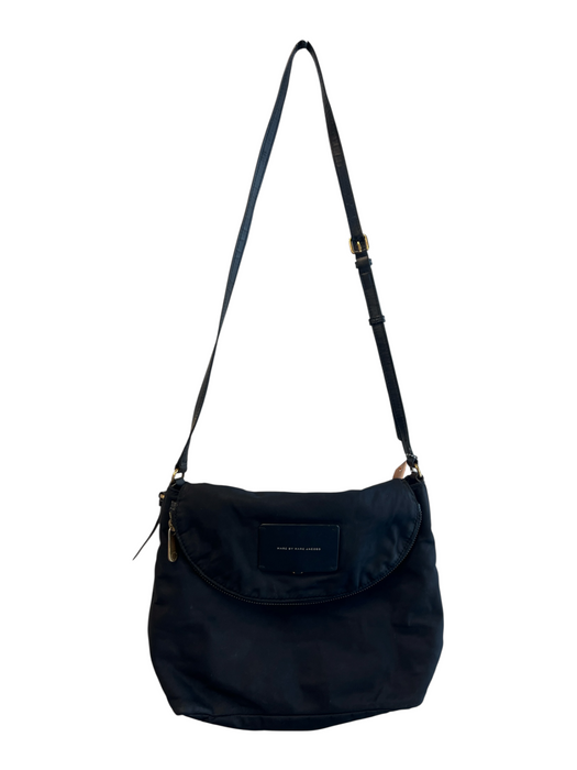 Marc By Marc Jacobs Black Nylon & Leather goldtone hardware Magnetic Flap Bag Black / Medium