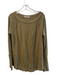 We The Free Size L Green Viscose Blend Boat Neck Long Sleeve Thumb Holes Top Green / L