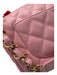 Chanel Light Pink Leather Quilted Goldtone Hardware Zip closure Bag Light Pink