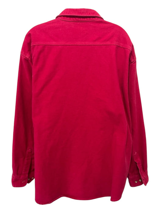 Carhartt Size Est XL Red Cotton Blend Solid Front Pocket Men's Long Sleeve Shirt Est XL