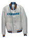 Starter AS IS Size L White & Blue Synthetic Solid Bomber Men's Jacket L