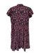 Victoria Dunn Size XS Black & Magenta Cotton Short Sleeve Birds Flowers Dress Black & Magenta / XS