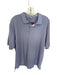 Peter Millar Size XL Blue & Pink Polyester Blend Half Button Collar Striped Polo Blue & Pink / XL