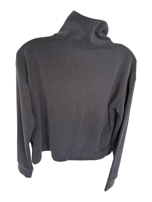 Athleta Size S Grey Polyester Blend Long Sleeve High Neck Half Zip Sweatshirt Grey / S