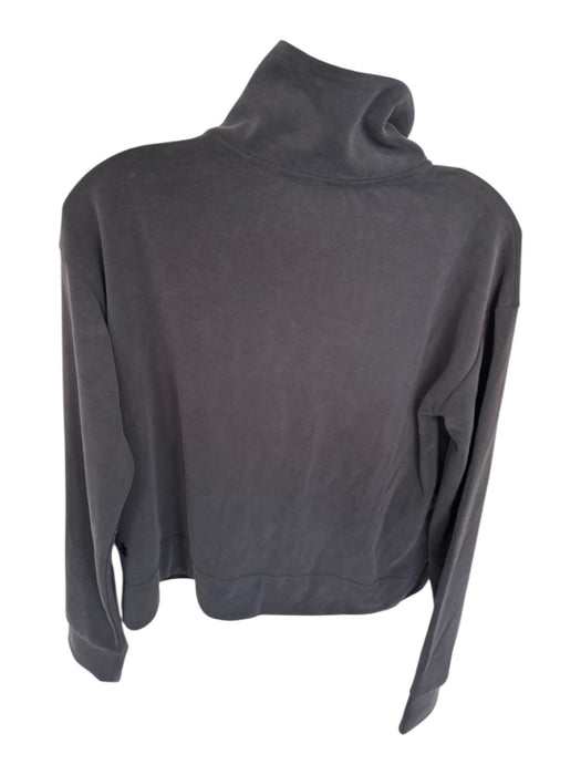 Athleta Size S Grey Polyester Blend Long Sleeve High Neck Half Zip Sweatshirt Grey / S