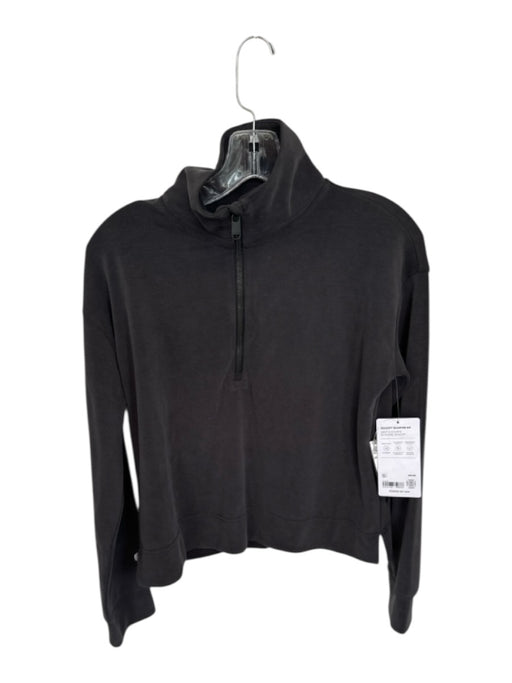 Athleta Size S Grey Polyester Blend Long Sleeve High Neck Half Zip Sweatshirt Grey / S