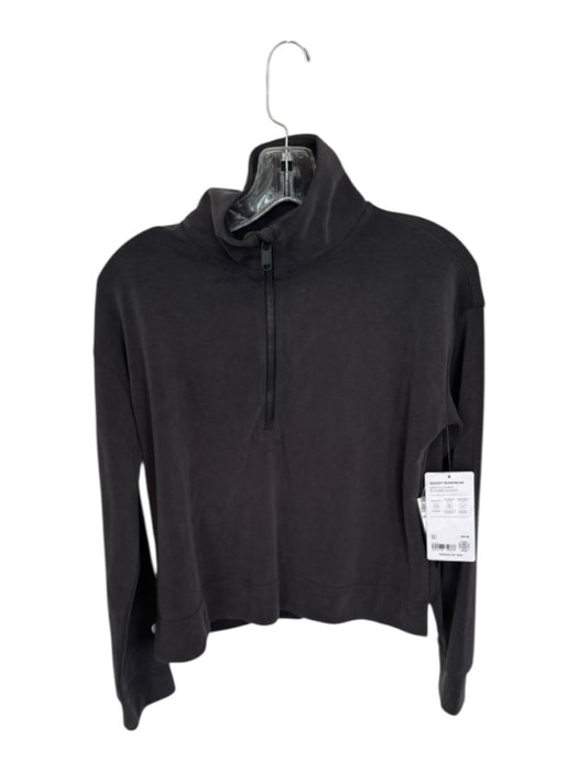 Athleta Size S Grey Polyester Blend Long Sleeve High Neck Half Zip Sweatshirt Grey / S