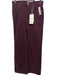 MNG Size 2 Burgundy Red Cotton Blend Corduroy Solid High Rise Flare Pants Burgundy Red / 2