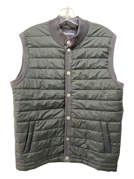 Barbour Size L Gray Wool Blend Solid Vest Men's Jacket L