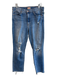 Mother Size 31 Light Wash Cotton Mid Rise Distressed 5 Pocket Straight Leg Jeans Light Wash / 31