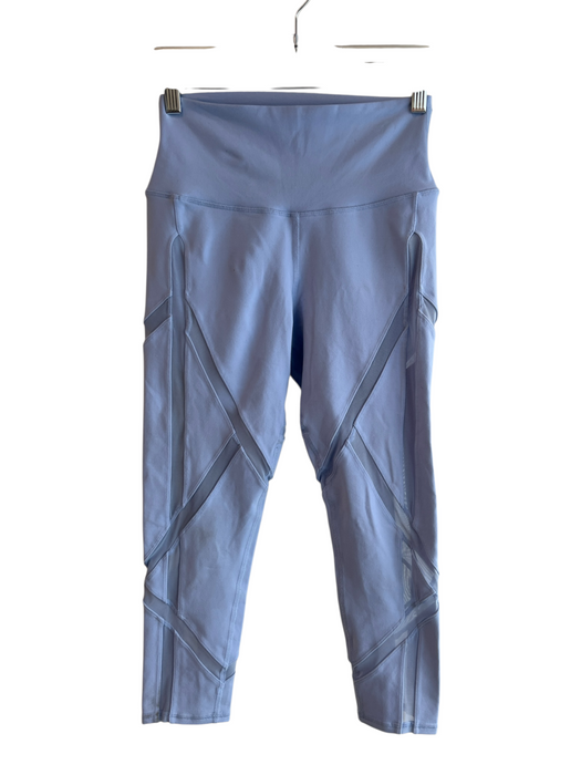 Alo Size S Blue Boiled Wool High Rise seam detail Capri Leggings Blue / S