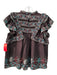 Sea New York Size M Brown, Blue & Red Cotton Embroidered Ruffle Detail Top Brown, Blue & Red / M