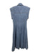 Veronica Beard Size 8 Light Wash Cotton pintuck waist Cap Sleeve Dress Light Wash / 8