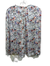 Rebecca Taylor Size 6 White, Red & Purple Silk Blend Floral Long Sleeve Top White, Red & Purple / 6