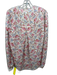 Veronica Beard Size 8 Cream, Pink & Blue Silk Floral Semi Sheer V Neck Top Cream, Pink & Blue / 8