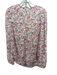 Veronica Beard Size 8 Cream, Pink & Blue Silk Floral Semi Sheer V Neck Top Cream, Pink & Blue / 8