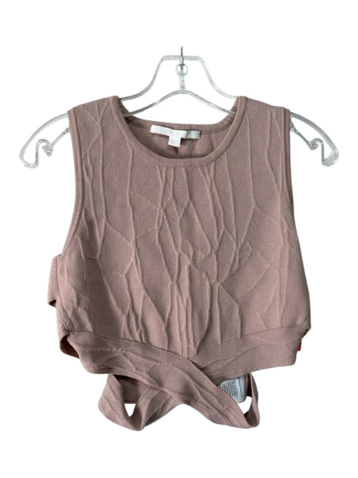 Jonathan Simkhai Size M Mauve Pink Rayon & Nylon Blend Sleeveless Scoop Neck Top Mauve Pink / M