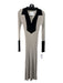 By Malene Birger Size S Beige & Black Viscose Blend Ribbed Midi Collar Dress Beige & Black / S