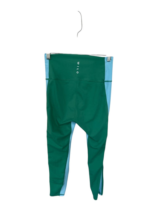 Wilo Size S Seafoam & Aqua Synthetic Stretch Side Stripe Athletic Leggings Seafoam & Aqua / S