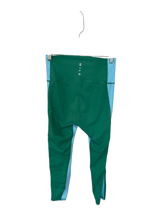 Wilo Size S Seafoam & Aqua Synthetic Stretch Side Stripe Athletic Leggings Seafoam & Aqua / S