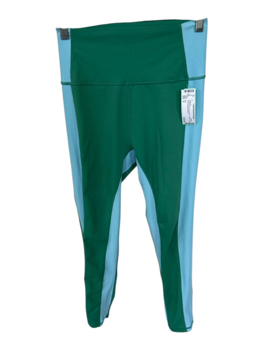 Wilo Size S Seafoam & Aqua Synthetic Stretch Side Stripe Athletic Leggings Seafoam & Aqua / S
