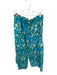 Mersea Size L Green, Blue & White Cotton Floral Long Sleeve Lounge Pajamas Green, Blue & White / L