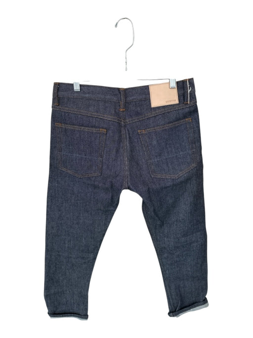 Gustin Size 35 Dark Wash Denim Button Fly Skinny Men's Jeans Dark Wash / 35