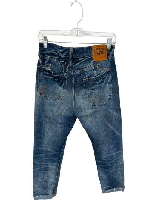 PRPS Size 31 Medium Wash Denim Paint Splatter Distressed Skinny Men's Jeans Medium Wash / 31