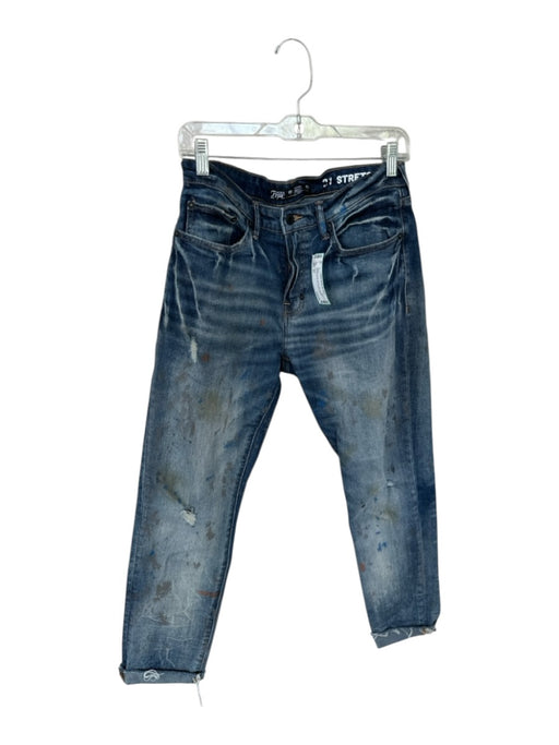 PRPS Size 31 Medium Wash Denim Paint Splatter Distressed Skinny Men's Jeans Medium Wash / 31