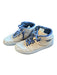 Nike Air Jordan Shoe Size 7 Cream & Blue Canvas & Leather High Top Sneakers Cream & Blue / 7