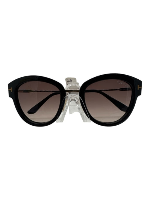 Tom Ford Black & Gold Acetate Gradient Gold Hardware Sunglasses Black & Gold